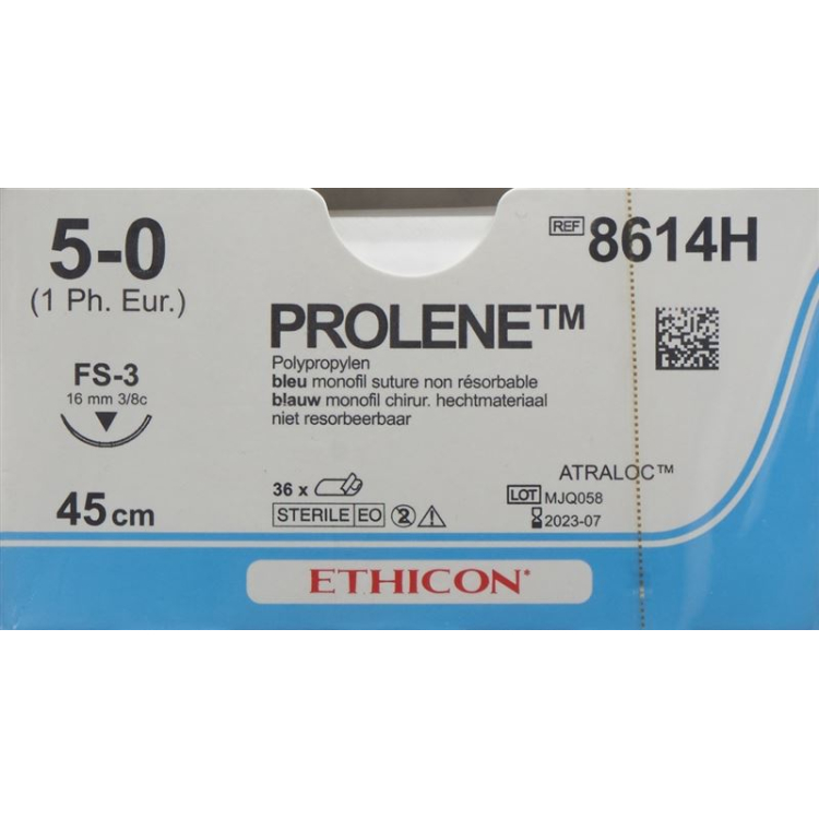 PROLENE 45 ס"מ כחול 5-0 FS-3 36 יח'