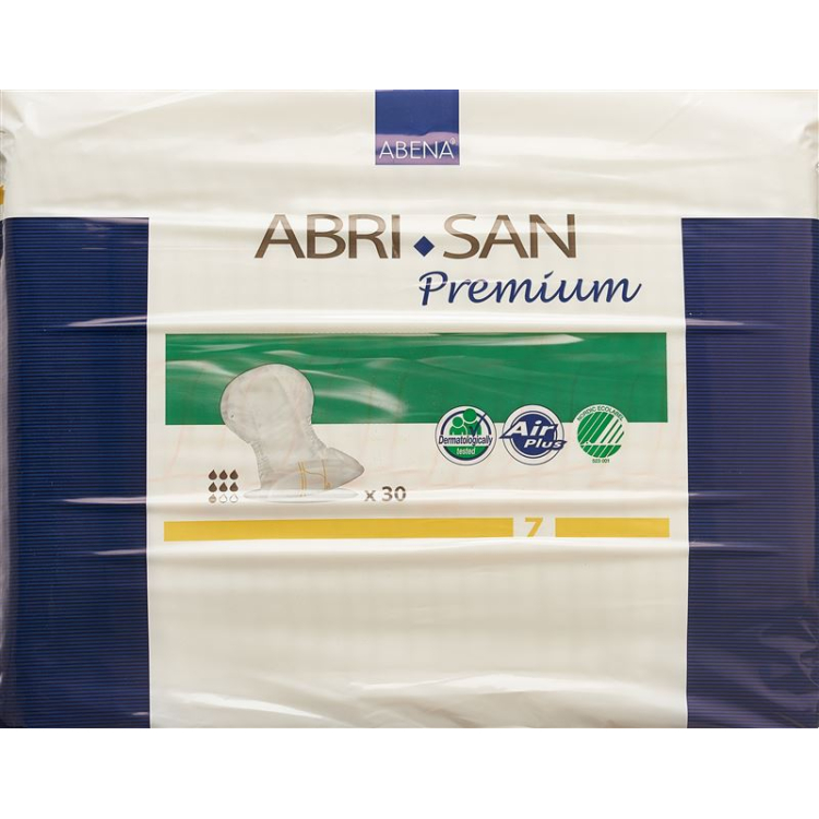 Abri-San Premium anatómiailag formázott betét Nr7 36x63cm sárga Sa