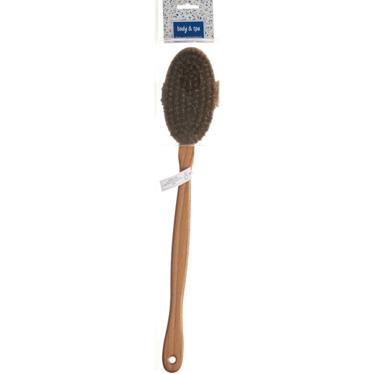 Herba bath and massage brush horsehair / plant fiber FSC certified