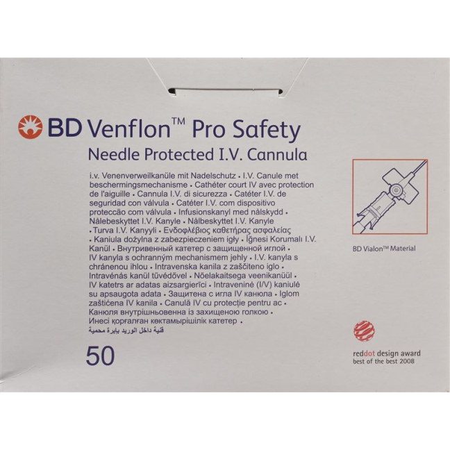 BD Venflon Pro Safety veneindlagt kateter med godkendelse