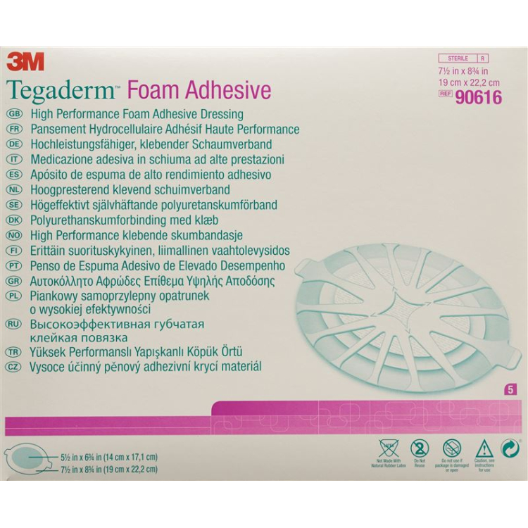 Perekat 3M Tegaderm Foam 14x17.1cm 5 buah