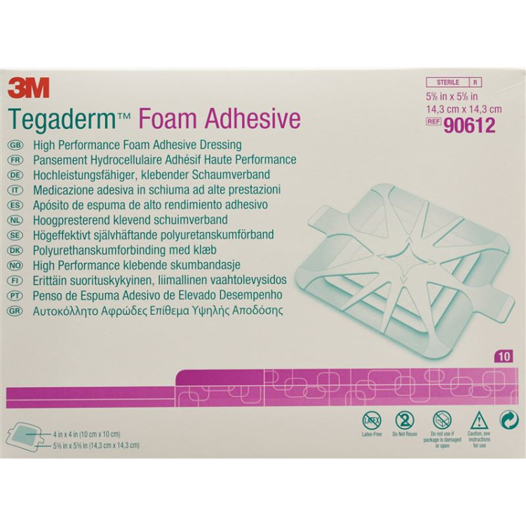 3M Tegaderm Foam 10x10cm κόλλα 10 τεμάχια