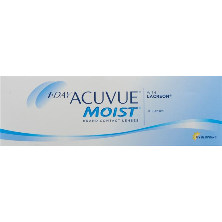 1-Day Acuvue Moist day -1.75dpt curvature (BC) 8:50 180 pcs