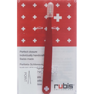 Rubis tweezers Swiss cross sharp red Inox