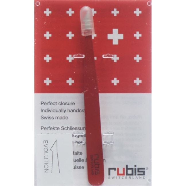 Rubis tweezers evolution red stainless steel