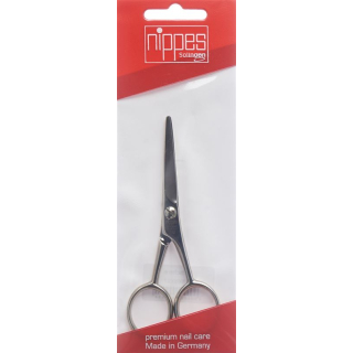 Nippes scissors/beard scissors, nickel-plated
