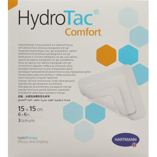 HydroTac Comfort žaizdų tvarstis 15x15cm sterilus 3 vnt