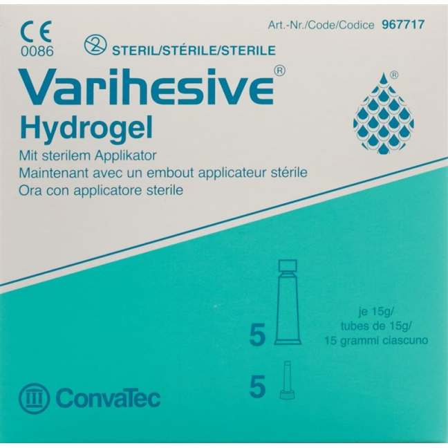 VARIHESIVE Hydrogel m Aplikator sterilan