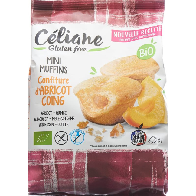 Les Recettes de Céliane mini-muffins Apricot gluten free 200 g