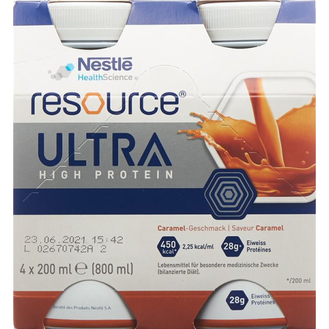 Resource Caramelo Ultra Alto en Proteínas 4 Fl 200 ml