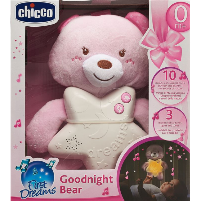 Chicco Goodnight Bear pink