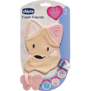 Chicco soft animal with detachable teething ring Girl 4m+