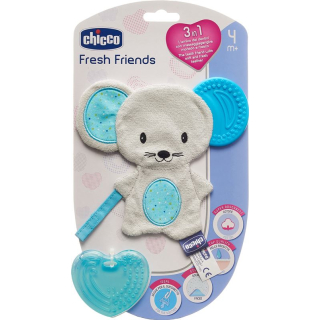 Chicco soft animal with removable teething ring Boy 4m+