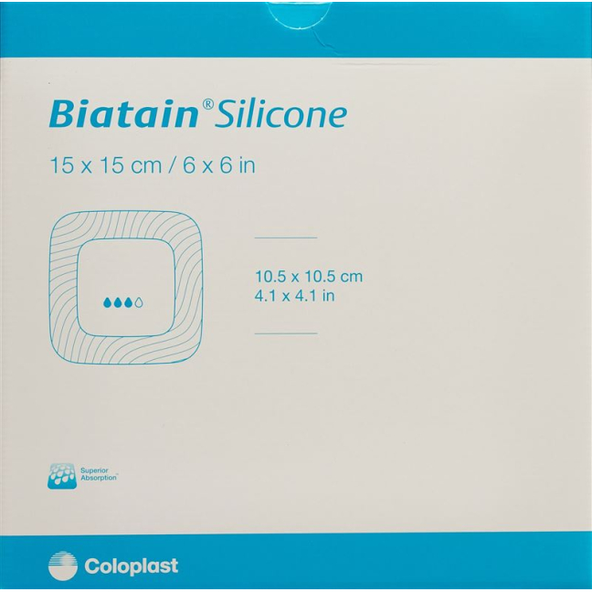 Повязка из силиконовой пены Biatain 15x15см самоклеящаяся 5 шт.
