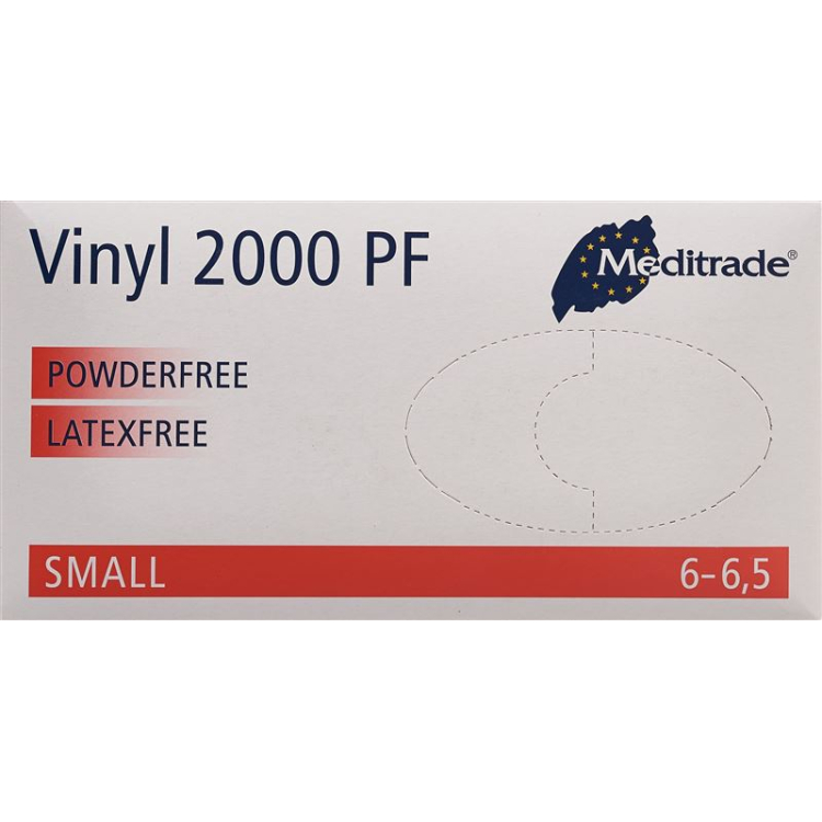 Meditrade Vinyl 2000 PF examination gloves powder-free S Box 100 pcs