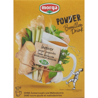 Morga Power Powder Bouillon drink ginger organic 10 Battalion 4 g