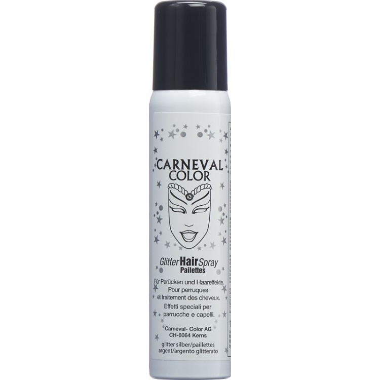 CARNEVAL COLOR Glitter Hair Spray 100 ml of silver