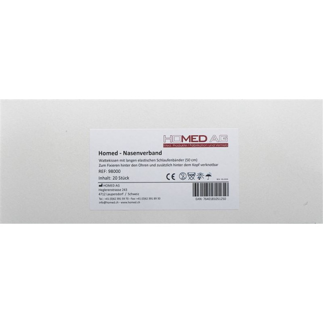 Homed Nasal Bandage - Non-Sterile Universal 20 pcs
