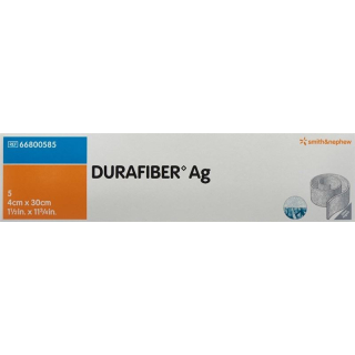 Durafiber AG காயம் டிரஸ்ஸிங் 4x30cm மலட்டு 5 பிசிக்கள்