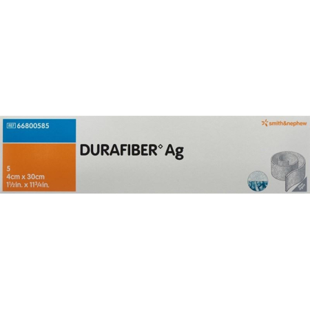 Durafiber AG காயம் டிரஸ்ஸிங் 4x30cm மலட்டு 5 பிசிக்கள்