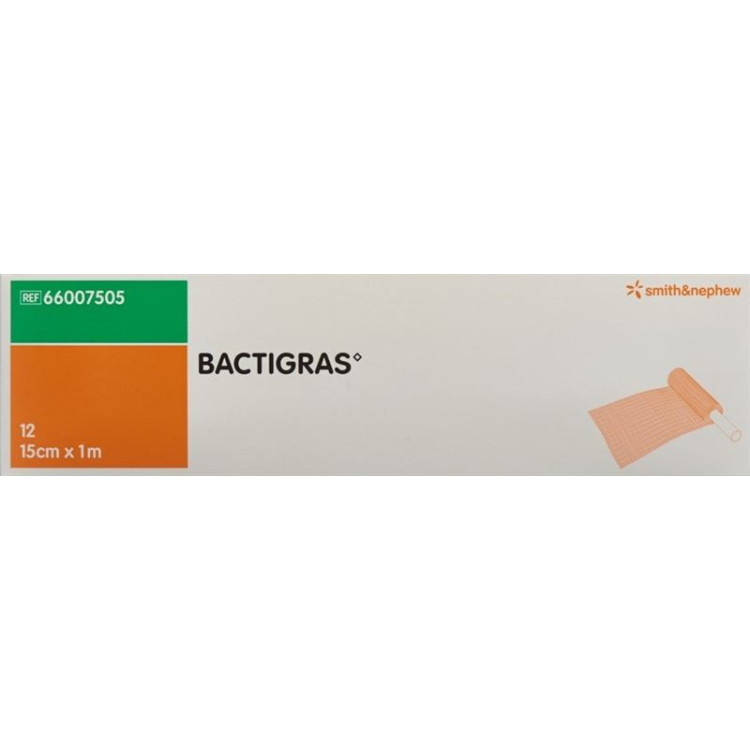 Bactigras gasbind dressing 15cmx1m 12 stk