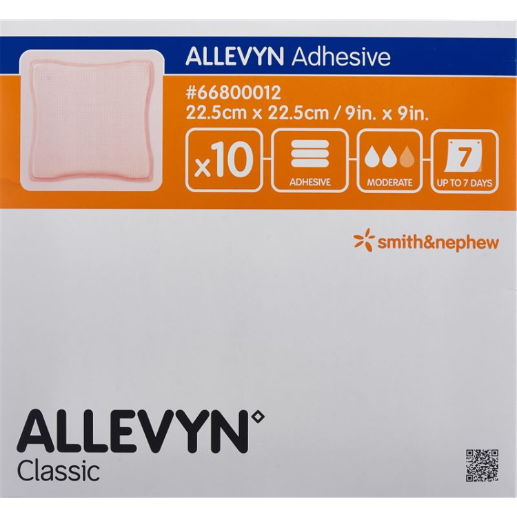 Allevyn Adhesive dressing 22.5x22.5cm 10 pcs