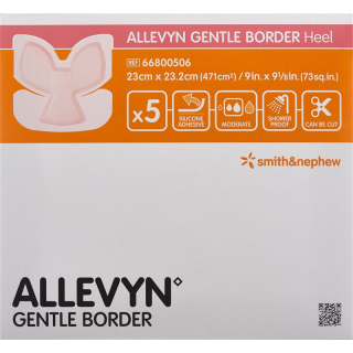 Allevyn Gentle Border Heel 23x23,2cm 5 kos