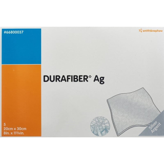 Durafiber AG காயம் டிரஸ்ஸிங் 20x30cm மலட்டு 5 பிசிக்கள்