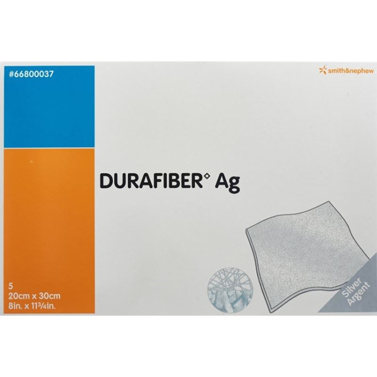 Durafiber AG žaizdų tvarstis 20x30cm sterilus 5 vnt