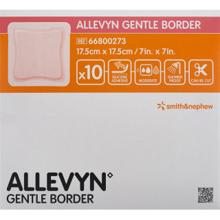 Medicazione per ferite Allevyn Gentle Border 17,5x17,5cm 10 pz