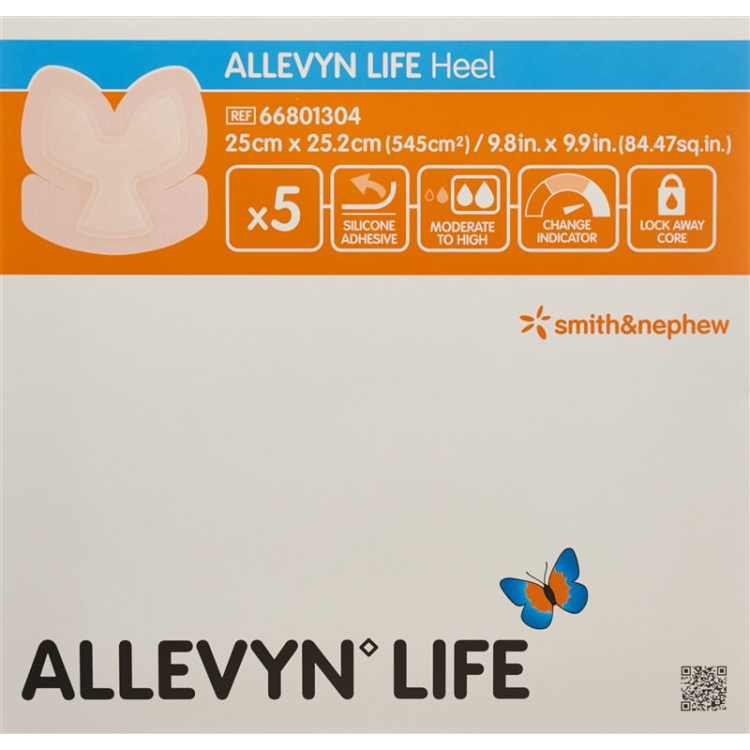 Allevyn Heel Life silicone foam dressing 25x25.2cm 5 pcs