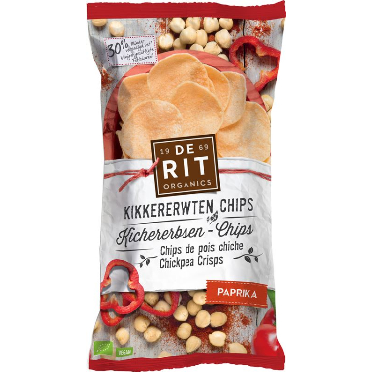 De Rit Kichererbsen-Chips Paprika Bio 75 g