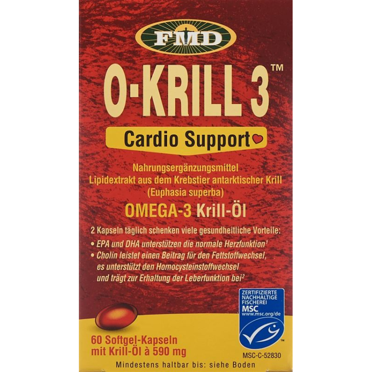 Udos Choice O-Krill 3 Licaps אורגני 60 יח'