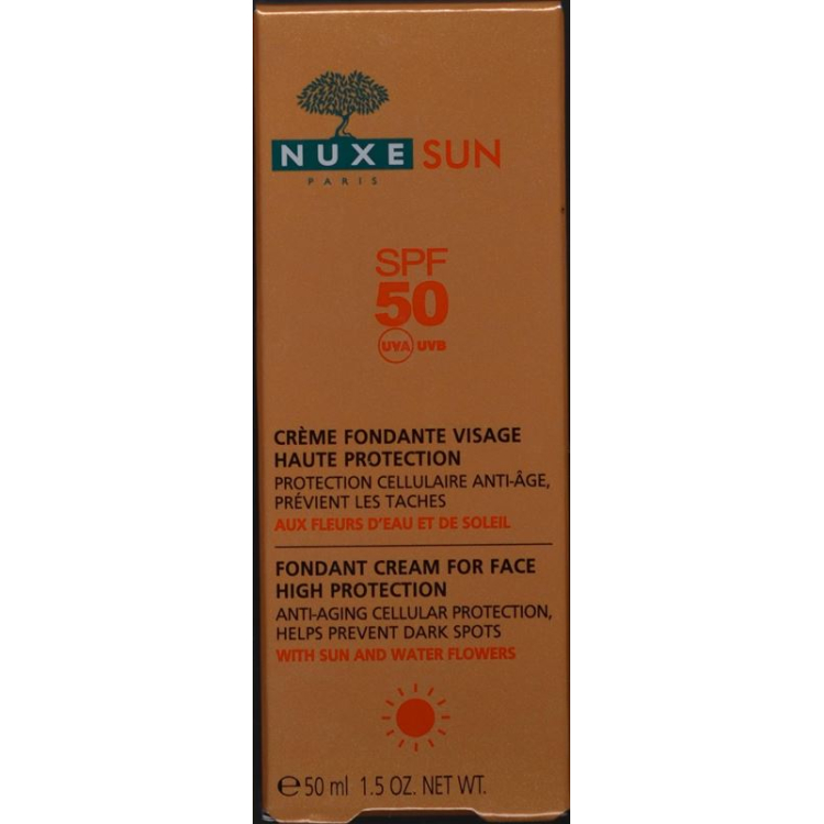 Nuxe Sun Crème Visage Fond Solbeskyttelsesfaktor 50 50 ml