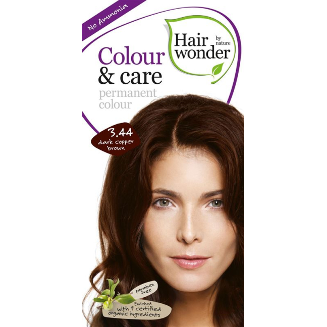 Хна Hairwonder Color & Care 3.44 темно-мідно-коричнева