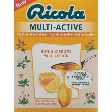 Kotak Zitrone Honig Berbilang Aktif Ricola 44 g