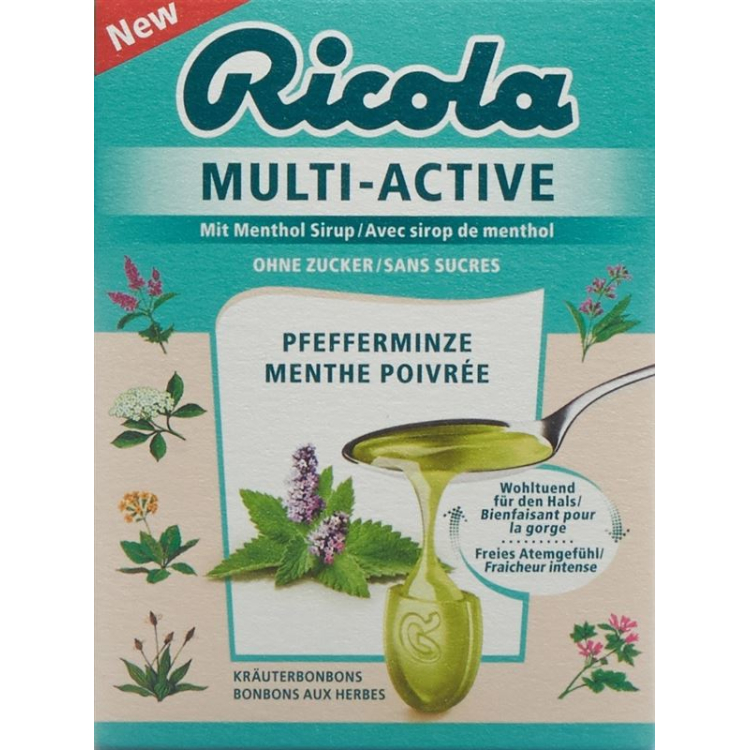 Ricola Multi-Active Pfefferminze хайрцаг 44 гр