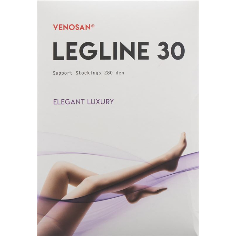 Venosan Legline 30 A-T XL svart 1 par