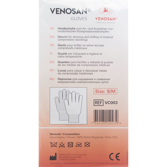 Venosan Noppen-Handschuhe S/M VC003 1 Paar