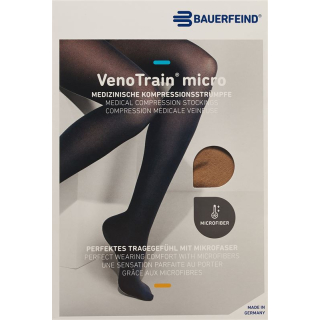 VenoTrain MICRO A-G KKL2 XL normal / short closed toe caramel adhesive tape tufts 1 pair