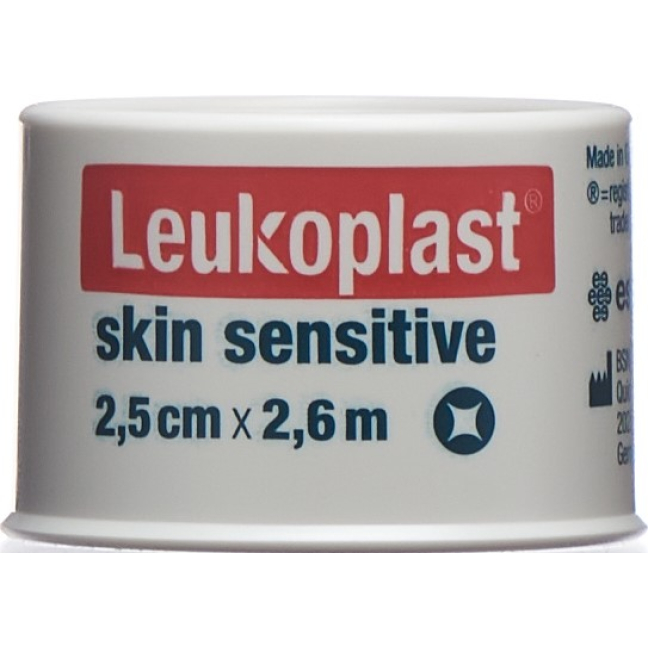 Leukoplast pele sensível Silikon 2,5 cm x 2,6 m Rolle 12 Stk