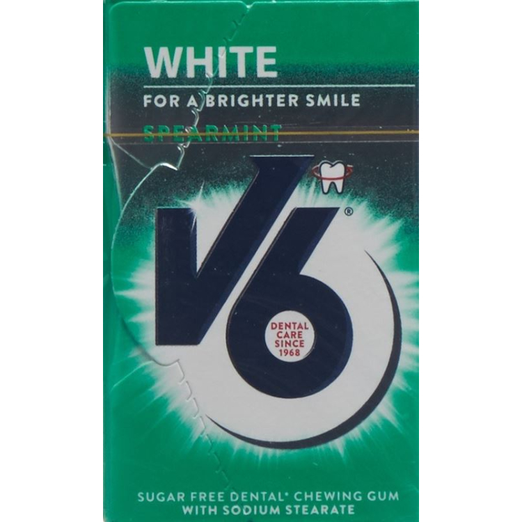 V6 Chicle Blanco Menta Verde Caja 24