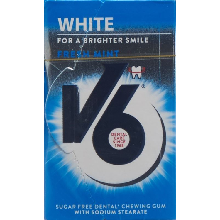 V6 White Tuggummi Freshmint 24 Box