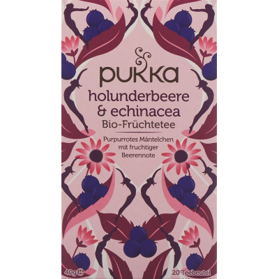 Pukka holunderbeere and echinacea tee bio bag 20 stk