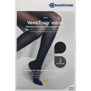 VenoTrain MICRO A-G KKL2 normal S / long open toe black adhesive tape tufts 1 pair