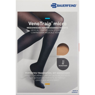 VenoTrain MICRO A-G KKL2 M plus / short open toe cream adhesive tape tufts 1 pair