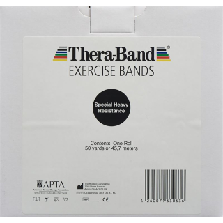 Thera-Band 45mx12.7cm negra extra fuerte
