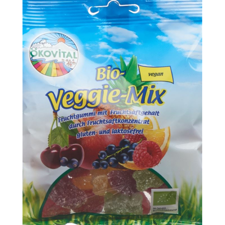 Ökovital fruktgummi grønnsaksblanding uten gelatin 100 g