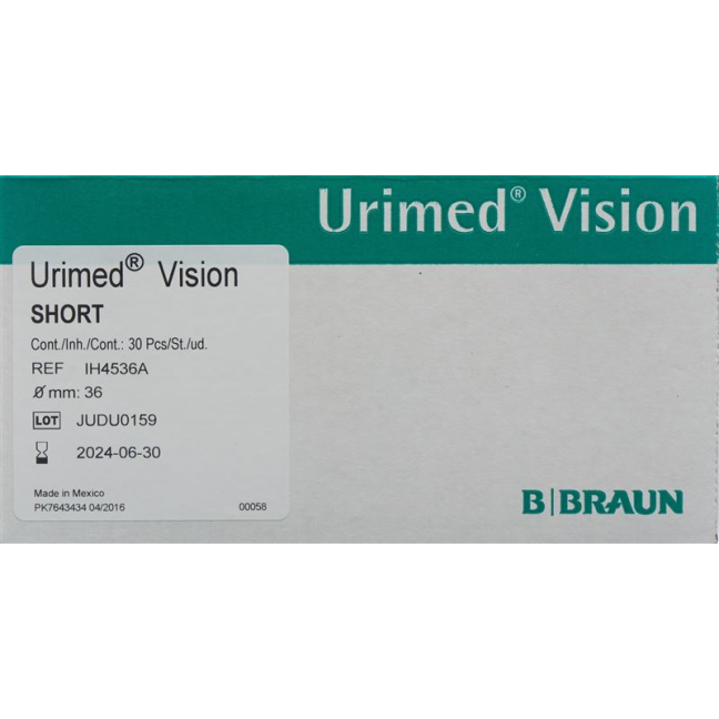 URIMED VISION urinario preservativo 25mm corto 30uds