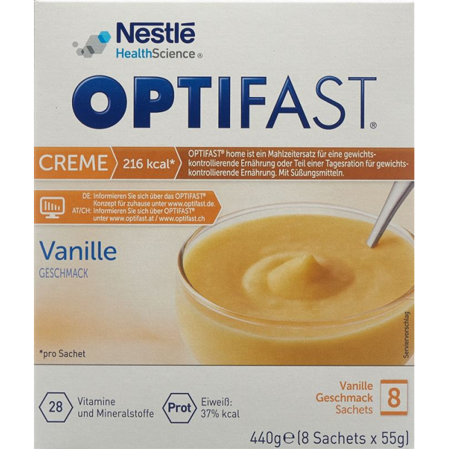 Opti Fast vanilla cream 8 Btl 55 g